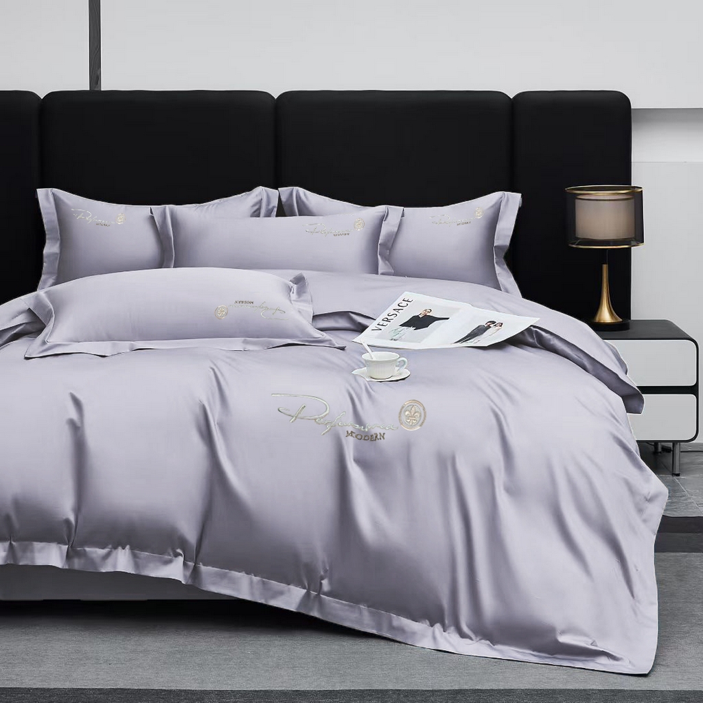 91家纺网 家纺一手货源 找家纺 玖玖爱家纺 2025新款100支新疆长绒棉四件套-巴黎之夜 巴黎之夜-灰紫