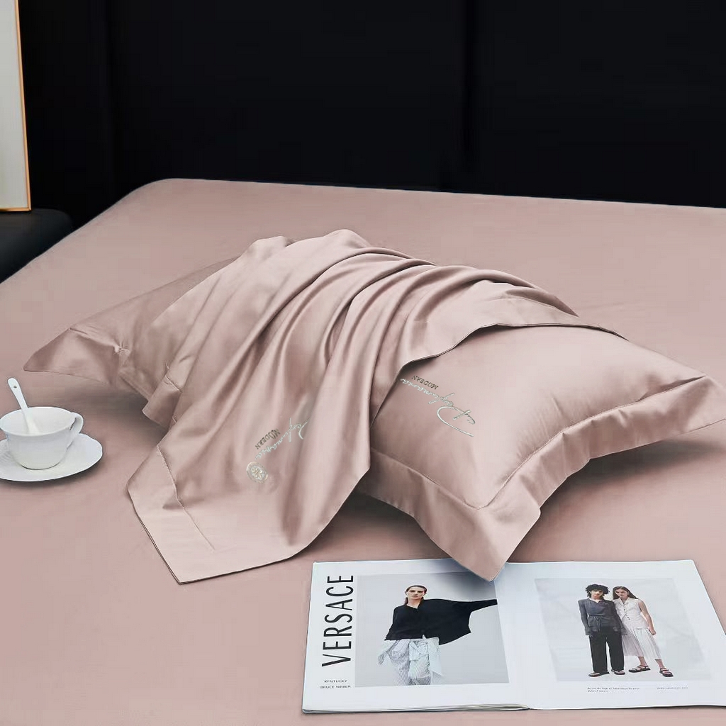 91家纺网 家纺一手货源 找家纺 玖玖爱家纺 2025新款100支新疆长绒棉四件套-巴黎之夜 巴黎之夜-浅粉