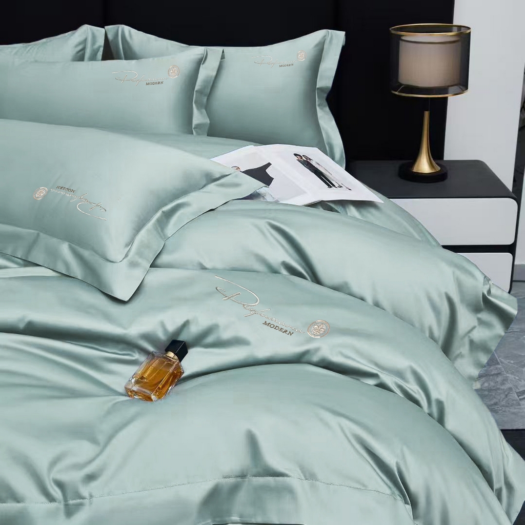 91家纺网 家纺一手货源 找家纺 玖玖爱家纺 2025新款100支新疆长绒棉四件套-巴黎之夜 巴黎之夜-水蓝