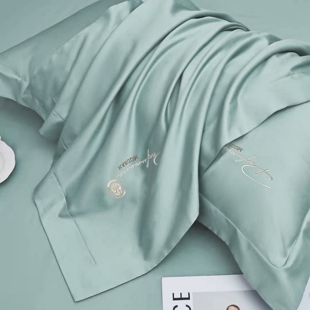 91家纺网 家纺一手货源 找家纺 玖玖爱家纺 2025新款100支新疆长绒棉四件套-巴黎之夜 巴黎之夜-水蓝