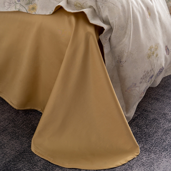 91家纺网 家纺一手货源 找家纺 观月轩家纺 2025新款60支长绒棉纯棉数码印花四件套 蝶舞