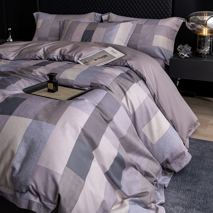 91家纺网 家纺一手货源 找家纺 观月轩家纺 2025新款60支长绒棉纯棉数码印花四件套 波利