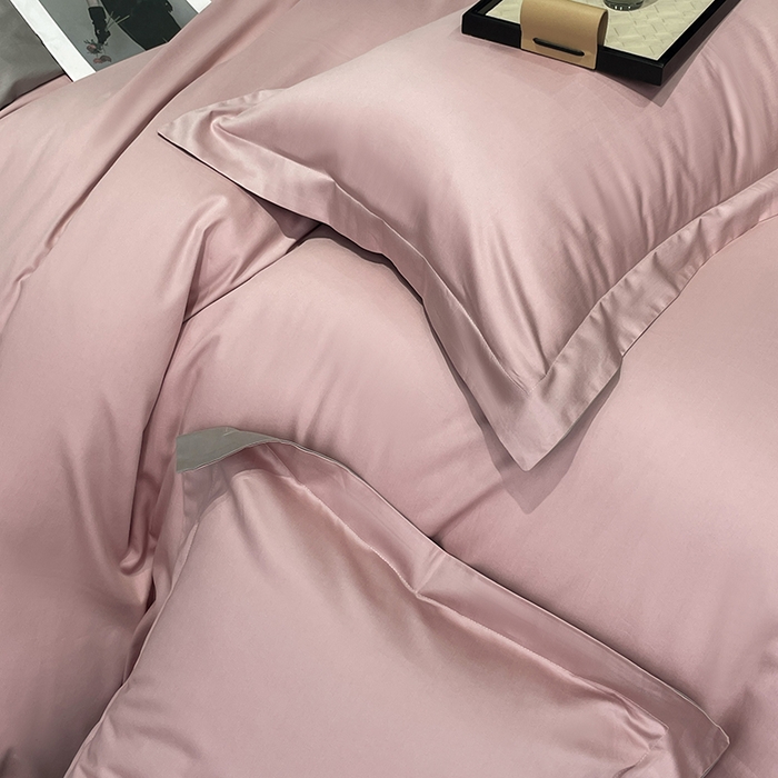 91家纺网 家纺一手货源 找家纺 观月轩家纺 2025新款100S长绒棉纯棉四件套 如意粉