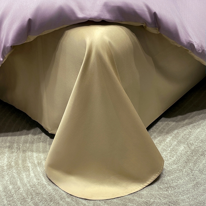 91家纺网 家纺一手货源 找家纺 观月轩家纺 2025新款100S长绒棉纯棉四件套 浅紫色