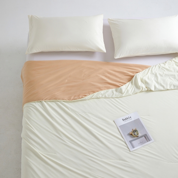 91家纺网 家纺一手货源 找家纺 观月轩家纺 2025新款双感控温pro蚕丝被夏被夏凉被空调被 米黄