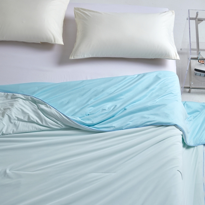 91家纺网 家纺一手货源 找家纺 观月轩家纺 2025新款双感控温pro蚕丝被夏被夏凉被空调被 浅蓝