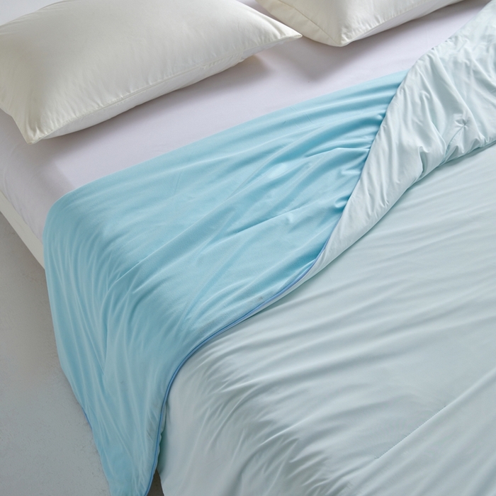 91家纺网 家纺一手货源 找家纺 观月轩家纺 2025新款双感控温pro蚕丝被夏被夏凉被空调被 浅蓝