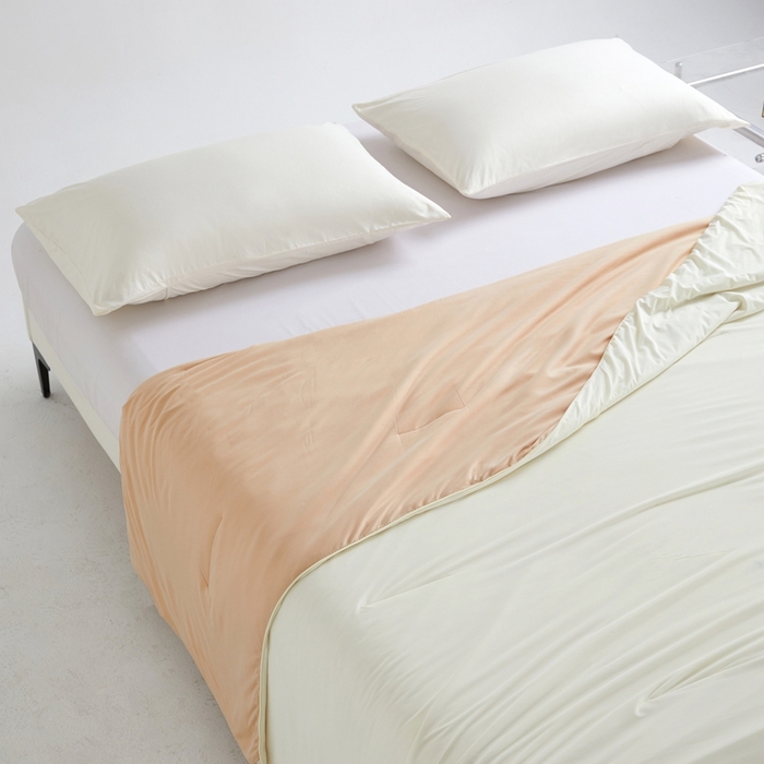 91家纺网 家纺一手货源 找家纺 观月轩家纺 2025新款双感控温pro蚕丝被夏被夏凉被空调被 米黄