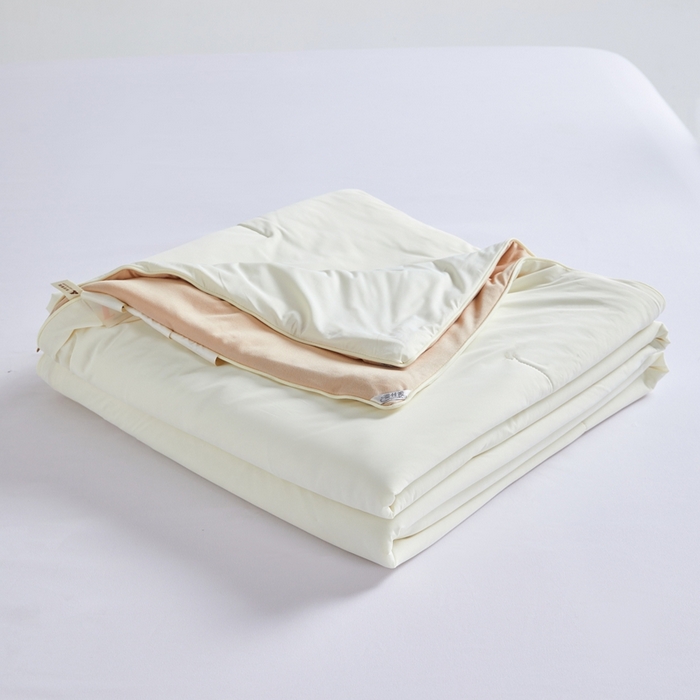 观月轩家纺 2025新款双感控温pro蚕丝被夏被夏凉被空调被 米黄