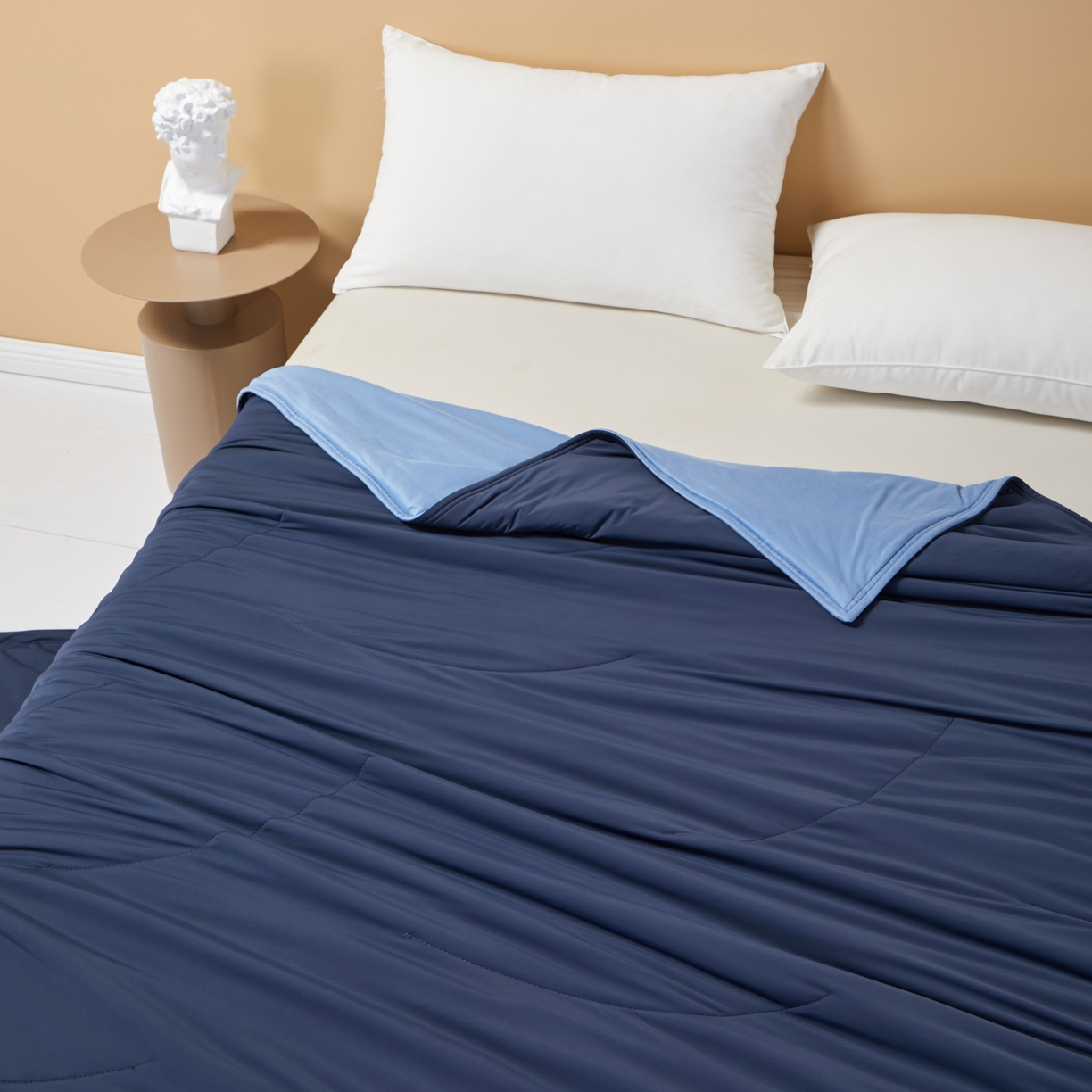 91家纺网 家纺一手货源 找家纺 （总）观月轩家纺 2025新款纯色星球同款深睡双感针织凉感夏被