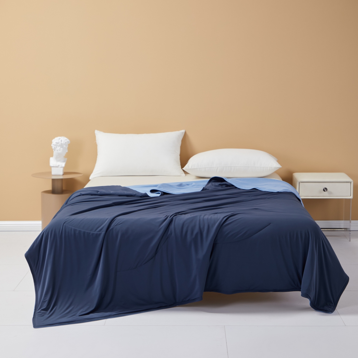 91家纺网 家纺一手货源 找家纺 （总）观月轩家纺 2025新款纯色星球同款深睡双感针织凉感夏被