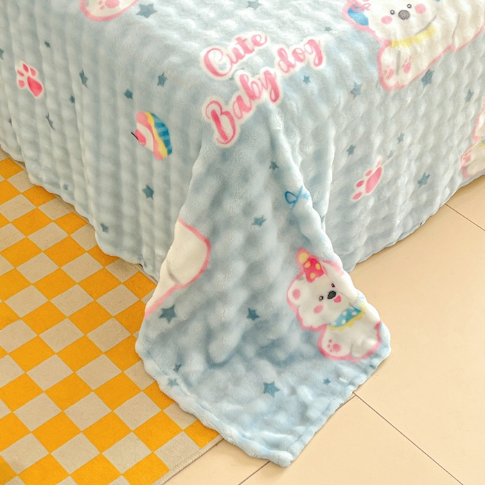 91家纺网 家纺一手货源 找家纺 （总）爱屋及屋2025新款高克重牛奶绒泡泡绒印花床单单件冬季保暖毛绒毯子绒床单子三件套