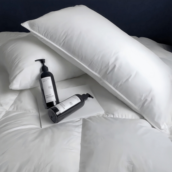 91家纺网 家纺一手货源 找家纺 （总）安力森/诚臻酒店用品 2025新款全棉纯棉100白鹅绒枕头枕芯星级酒店超软不塌国家标准防钻枕头枕芯