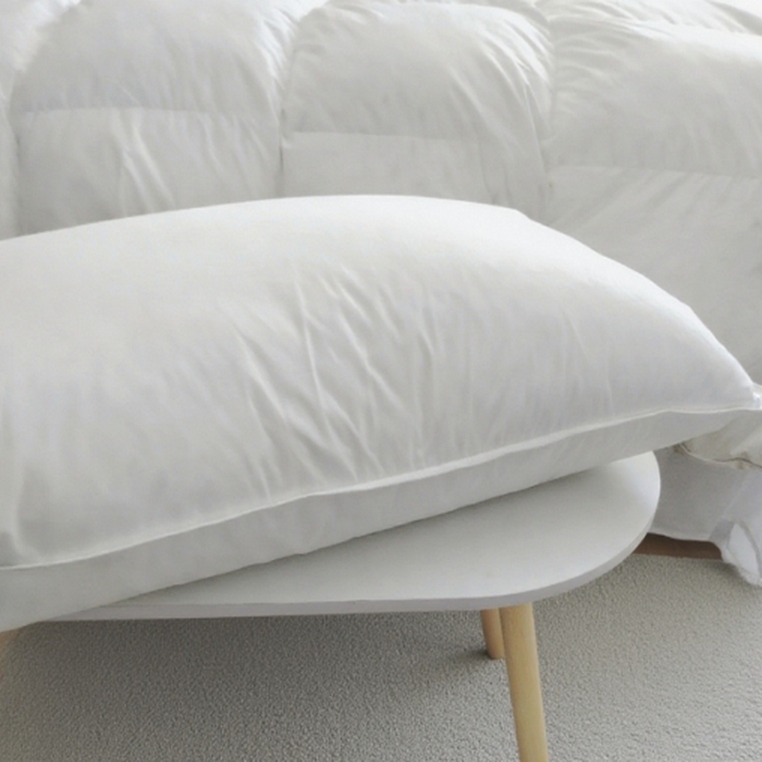 91家纺网 家纺一手货源 找家纺 安力森/诚臻酒店用品 2025新款全棉纯棉100白鹅绒枕头枕芯星级酒店超软不塌国家标准防钻枕头枕芯 白鹅毛羽绒枕（50%白鹅绒）