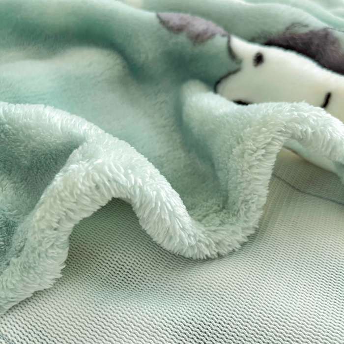 91家纺网 家纺一手货源 找家纺 爱屋及屋 2025新款牛奶泡泡绒印花单床单 床单单件 彩虹小狗