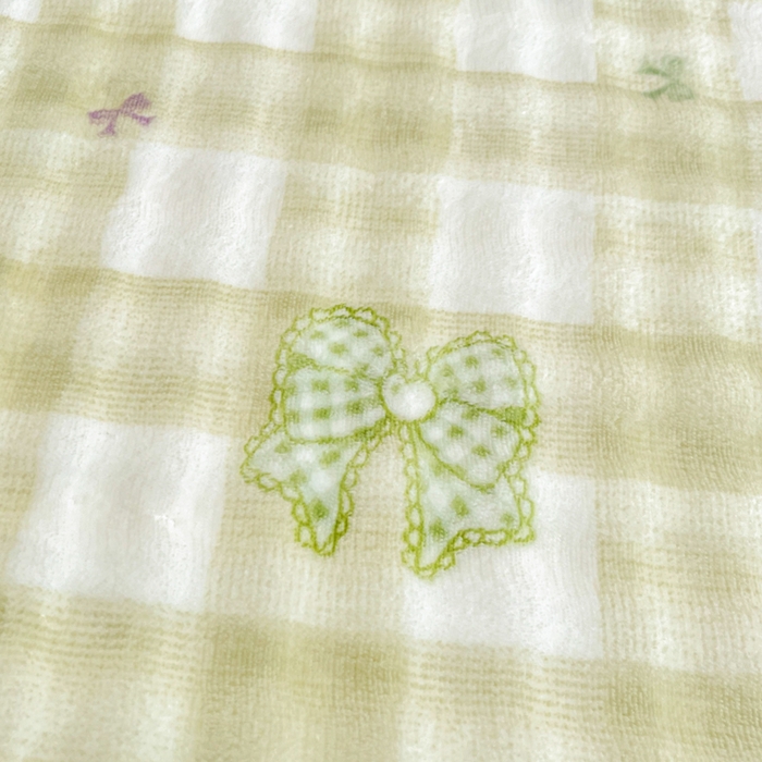 91家纺网 家纺一手货源 找家纺 爱屋及屋 2025新款牛奶泡泡绒印花单床单 床单单件 蝴蝶结-绿