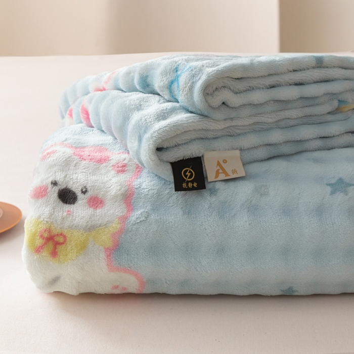 91家纺网 家纺一手货源 找家纺 爱屋及屋 2025新款牛奶泡泡绒印花单床单 床单单件 可爱萌狗