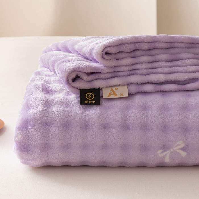 91家纺网 家纺一手货源 找家纺 爱屋及屋 2025新款牛奶泡泡绒印花单床单 床单单件 蕾丝蝴蝶结