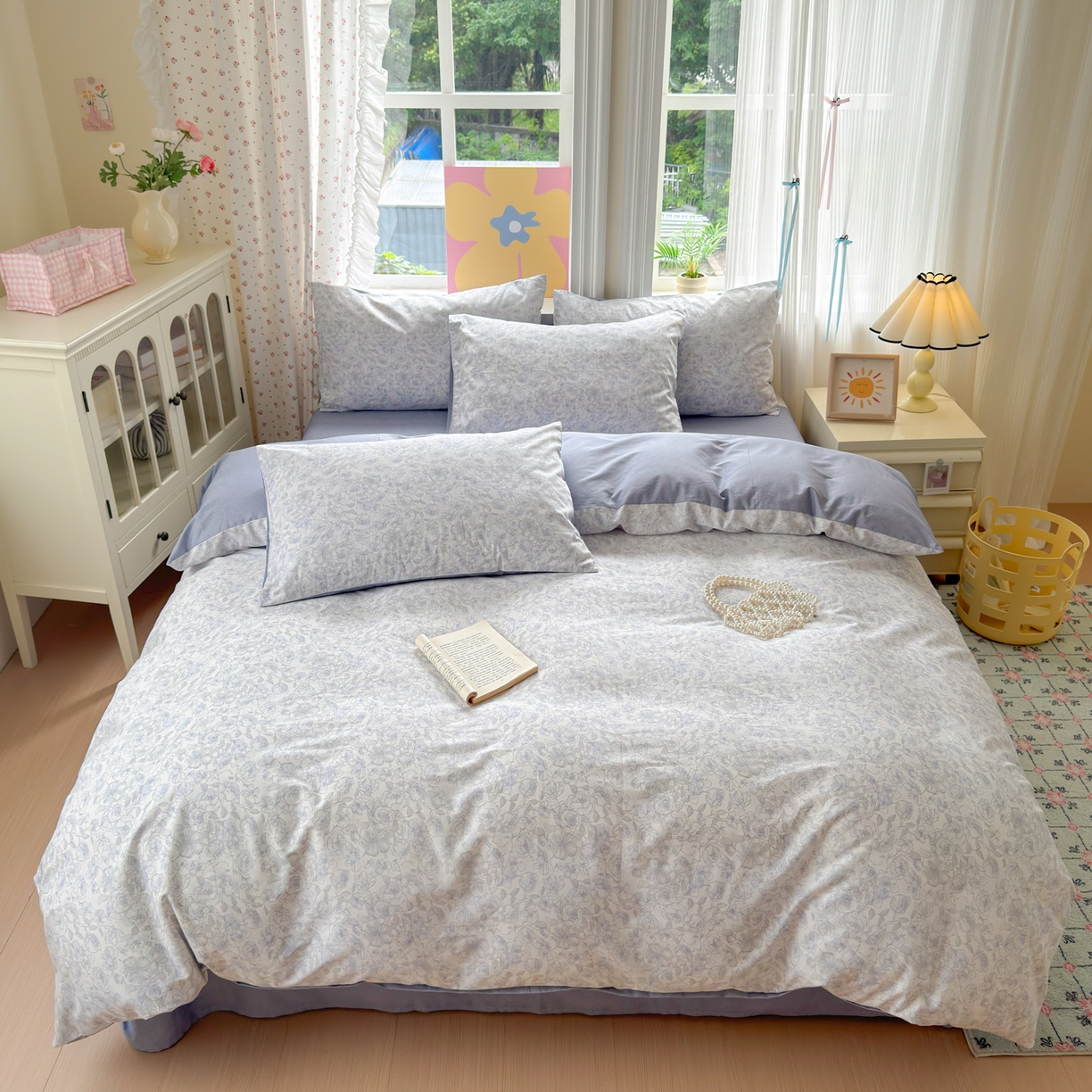 91家纺网 家纺一手货源 找家纺 （总）优彩 2025新款13372碎花系列全棉四件套