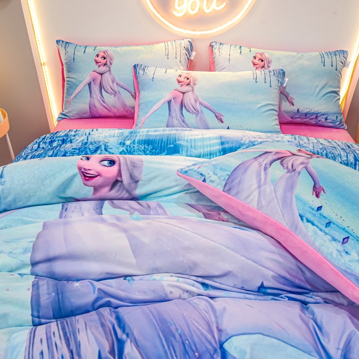 91家纺网 家纺一手货源 找家纺 （总）ds生活馆 2025新款大版卡通水晶绒牛奶绒单被套