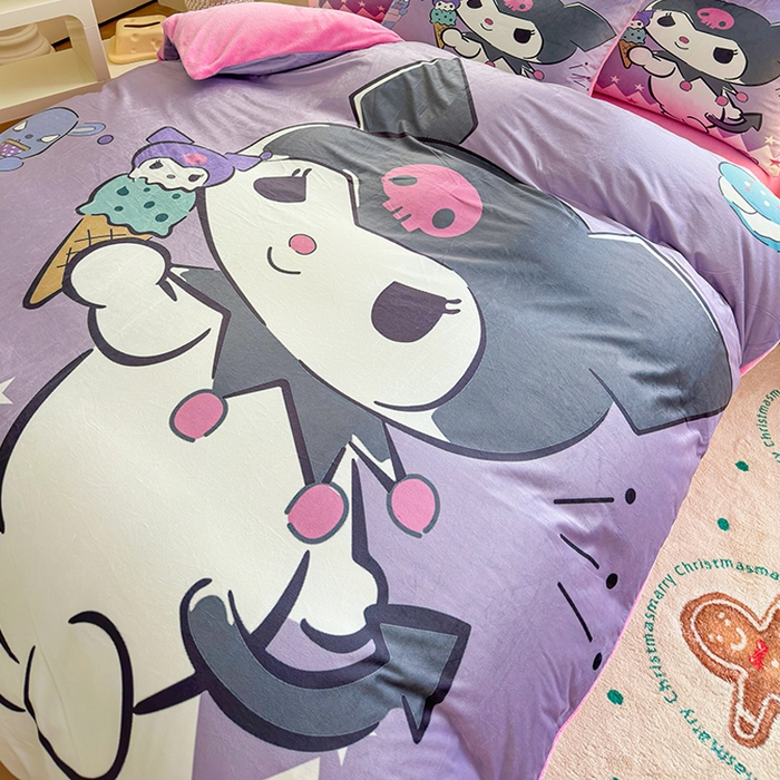 91家纺网 家纺一手货源 找家纺 （总）ds生活馆 2025新款大版卡通水晶绒牛奶绒单被套