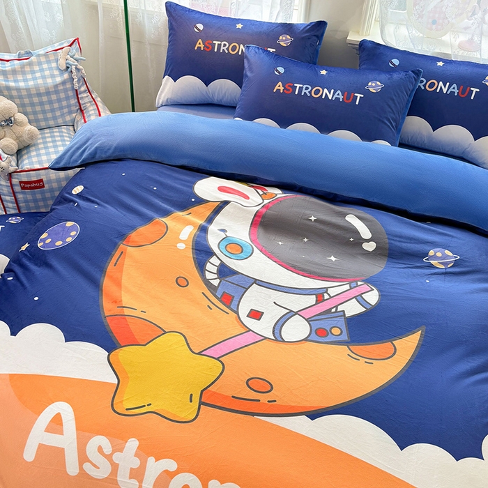 91家纺网 家纺一手货源 找家纺 （总）ds生活馆 2025新款大版卡通水晶绒牛奶绒单被套