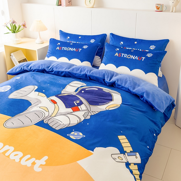 91家纺网 家纺一手货源 找家纺 （总）ds生活馆 2025新款大版卡通水晶绒牛奶绒单被套