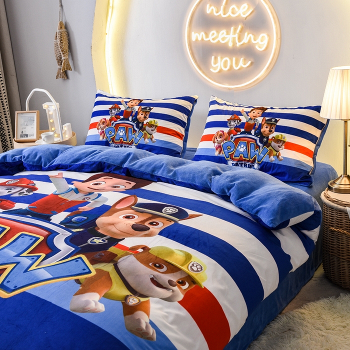 91家纺网 家纺一手货源 找家纺 （总）ds生活馆 2025新款大版卡通水晶绒牛奶绒单被套