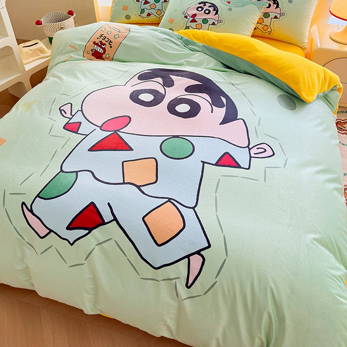 91家纺网 家纺一手货源 找家纺 （总）ds生活馆 2025新款大版卡通水晶绒牛奶绒单被套
