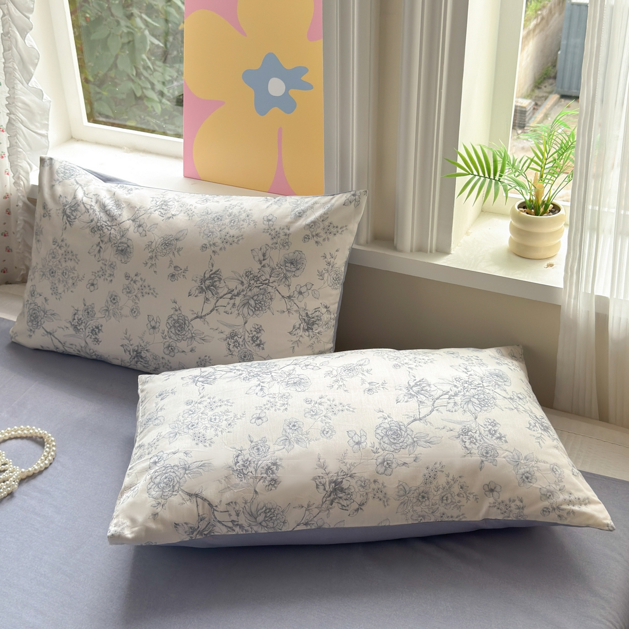 91家纺网 家纺一手货源 找家纺 优彩 2025新款13372碎花系列全棉四件套茱丽叶