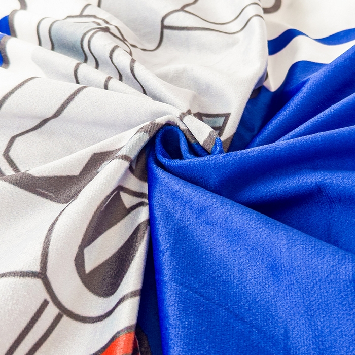 91家纺网 家纺一手货源 找家纺 ds生活馆 2026新款大版卡通水晶绒牛奶绒单被套 机器人