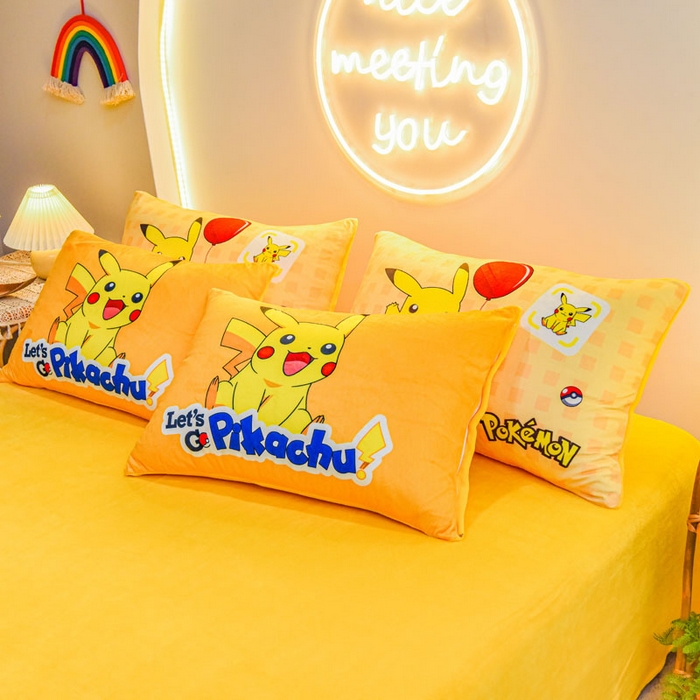 91家纺网 家纺一手货源 找家纺 ds生活馆 2026新款大版卡通水晶绒牛奶绒单被套 快乐皮卡