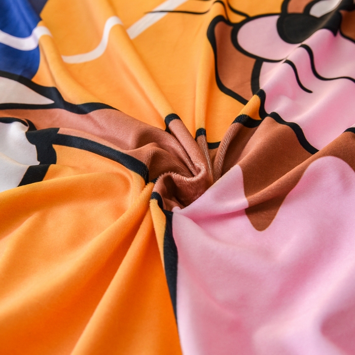 91家纺网 家纺一手货源 找家纺 ds生活馆 2026新款大版卡通水晶绒牛奶绒单被套 猫和老鼠