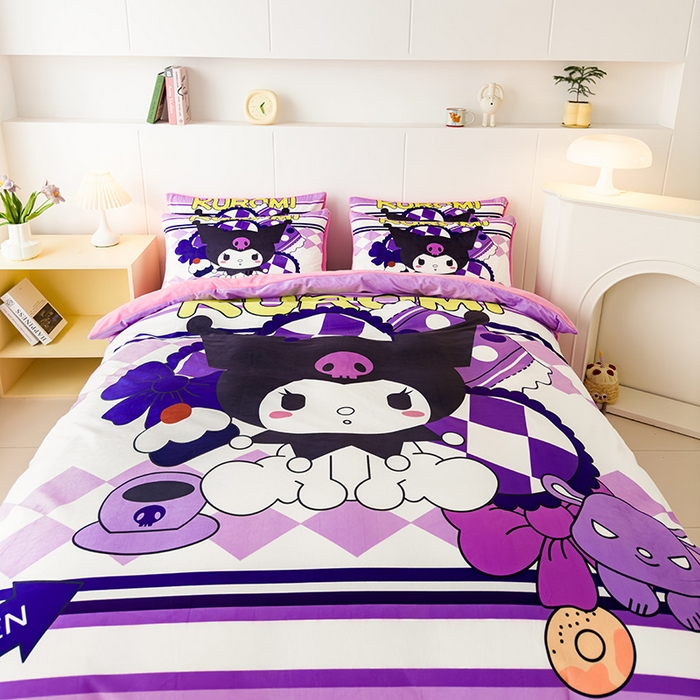 91家纺网 家纺一手货源 找家纺 ds生活馆 2026新款大版卡通水晶绒牛奶绒单被套 魔法库洛米