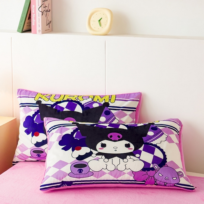 91家纺网 家纺一手货源 找家纺 ds生活馆 2026新款大版卡通水晶绒牛奶绒单被套 魔法库洛米