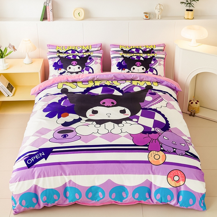 91家纺网 家纺一手货源 找家纺 ds生活馆 2026新款大版卡通水晶绒牛奶绒单被套 魔法库洛米