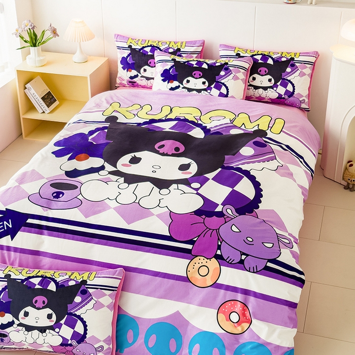 91家纺网 家纺一手货源 找家纺 ds生活馆 2026新款大版卡通水晶绒牛奶绒单被套 魔法库洛米