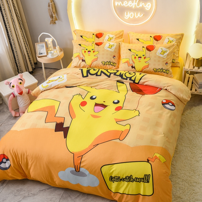 91家纺网 家纺一手货源 找家纺 ds生活馆 2026新款大版卡通水晶绒牛奶绒单被套 气球皮卡