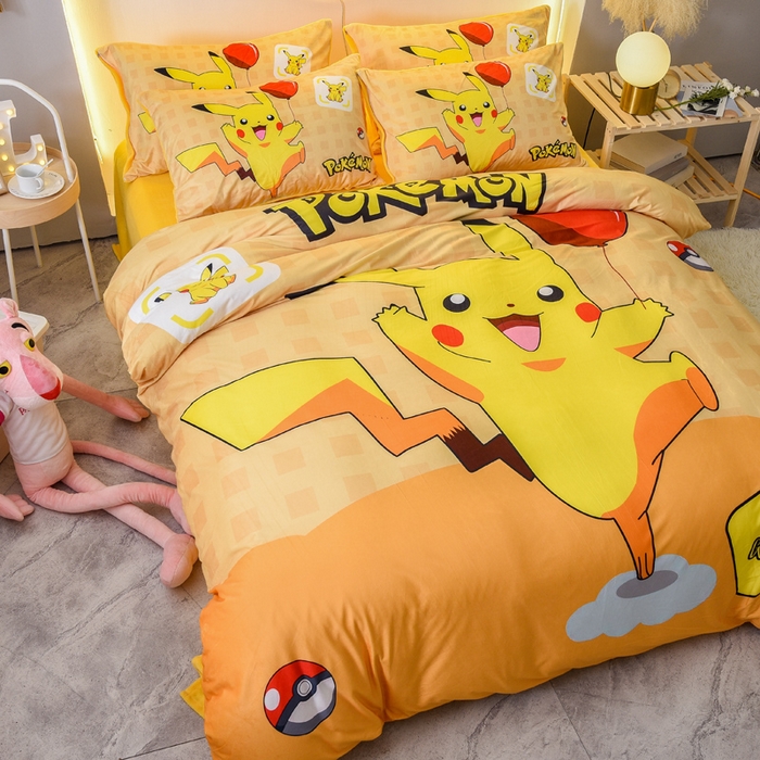 91家纺网 家纺一手货源 找家纺 ds生活馆 2026新款大版卡通水晶绒牛奶绒单被套 气球皮卡