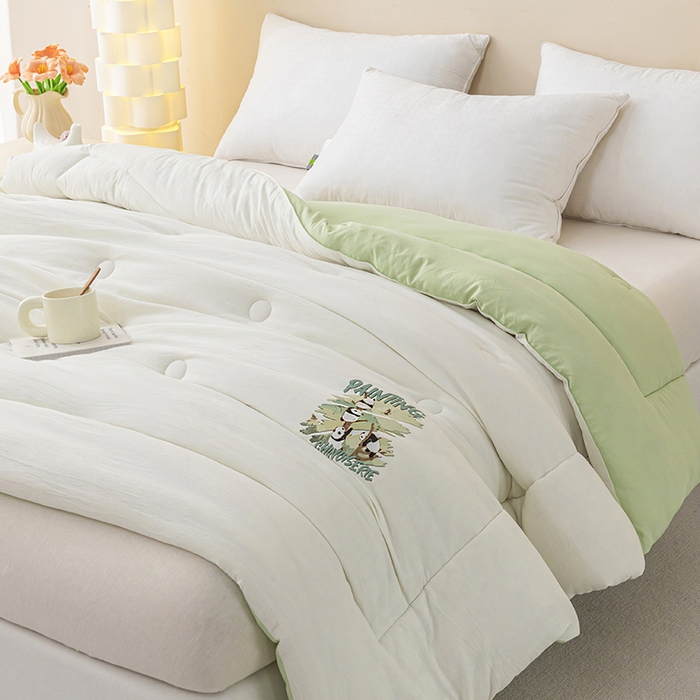 91家纺网 家纺一手货源 找家纺 （总）帕芬鸟家纺 2025新款超柔水洗棉大豆被子被芯