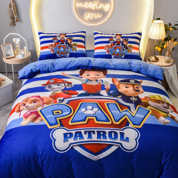 91家纺网 家纺一手货源 找家纺 ds生活馆 2026新款大版卡通水晶绒牛奶绒单被套 特工队