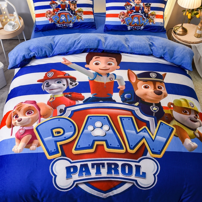 91家纺网 家纺一手货源 找家纺 ds生活馆 2026新款大版卡通水晶绒牛奶绒单被套 特工队