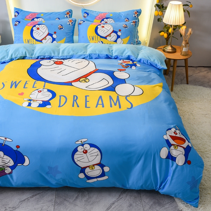 91家纺网 家纺一手货源 找家纺 ds生活馆 2026新款大版卡通水晶绒牛奶绒单被套 晚安叮当