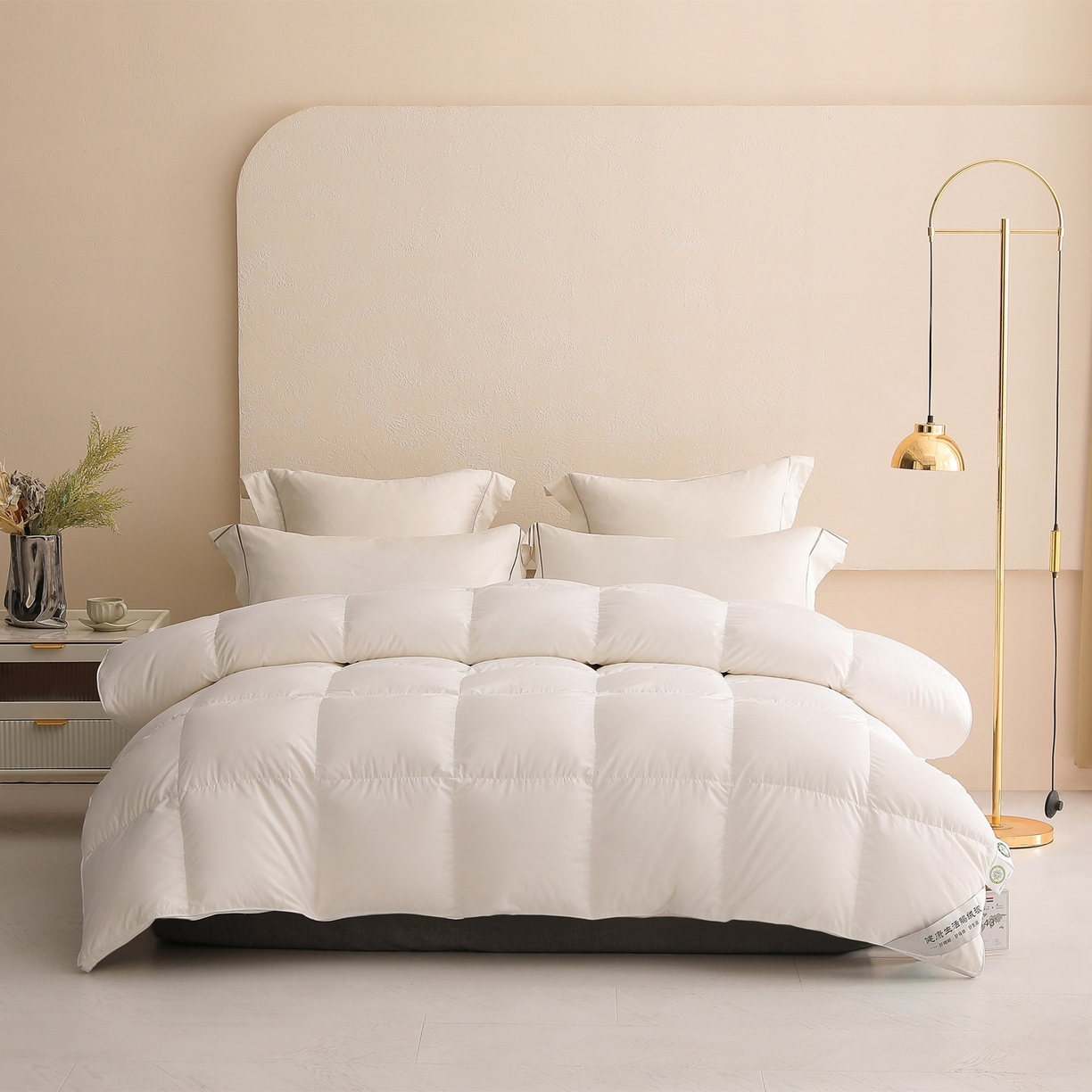 91家纺网 家纺一手货源 找家纺 （总）傲蕾良品 2025新款国货之光华西医学“免疫一号”柔赛丝95%白鹅绒被