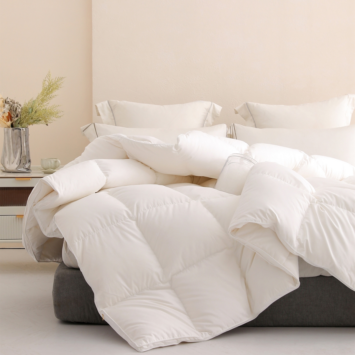 91家纺网 家纺一手货源 找家纺 （总）傲蕾良品 2025新款国货之光华西医学“免疫一号”柔赛丝95%白鹅绒被