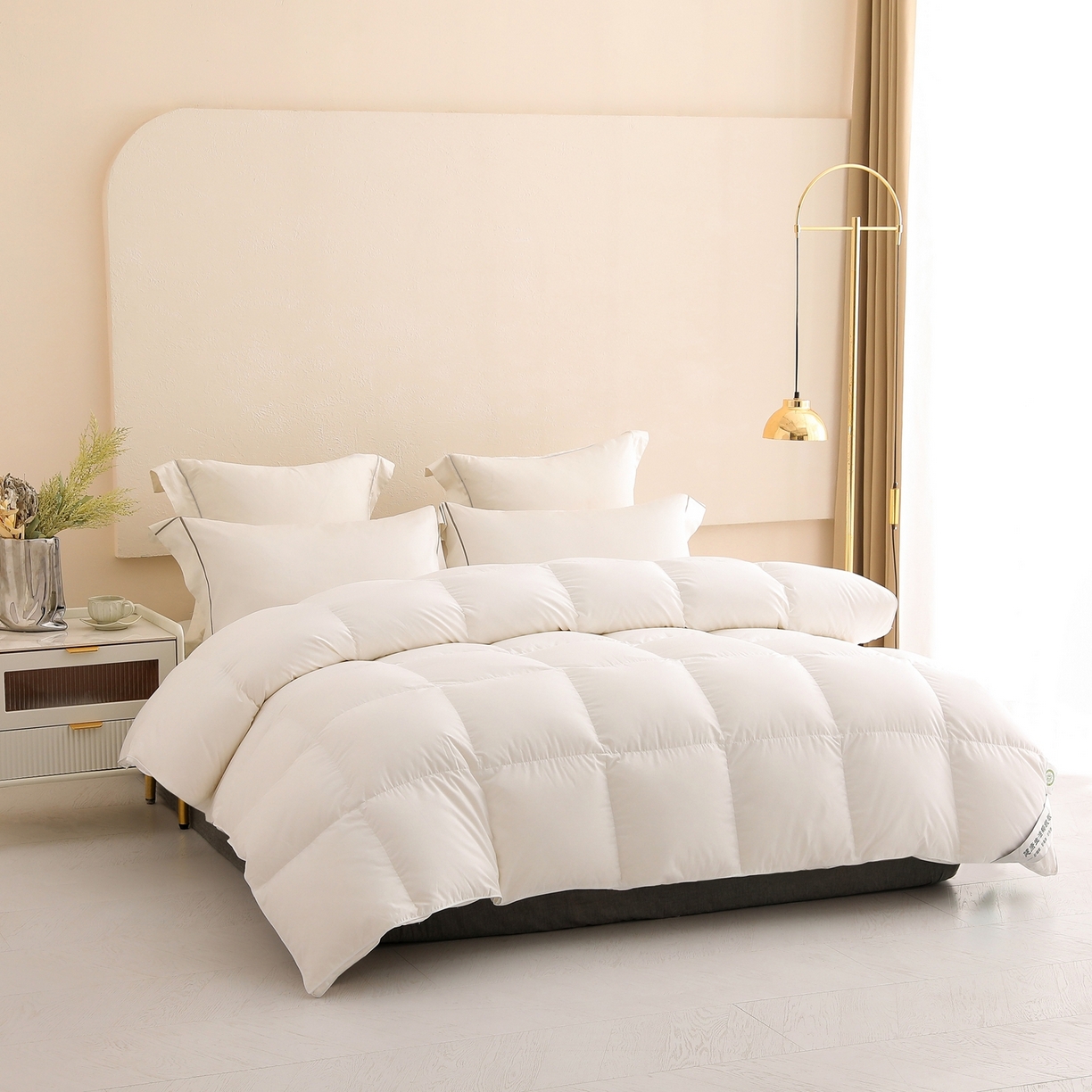 91家纺网 家纺一手货源 找家纺 （总）傲蕾良品 2025新款国货之光华西医学“免疫一号”柔赛丝95%白鹅绒被