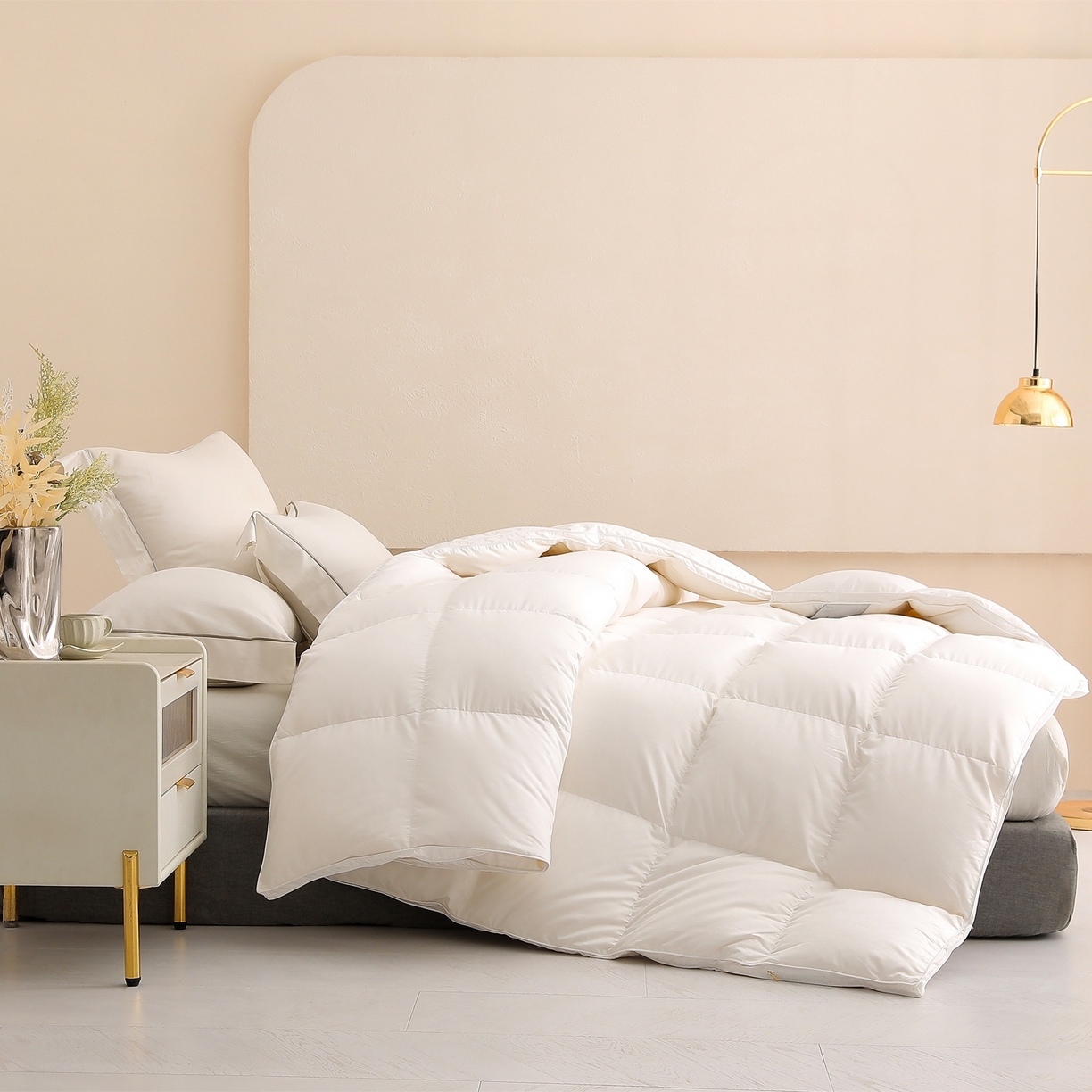 91家纺网 家纺一手货源 找家纺 （总）傲蕾良品 2025新款国货之光华西医学“免疫一号”柔赛丝95%白鹅绒被