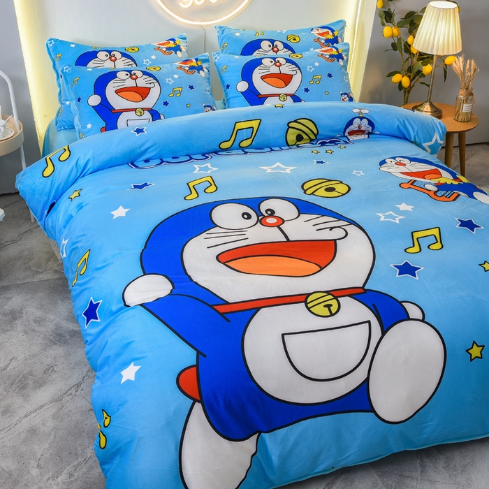 91家纺网 家纺一手货源 找家纺 ds生活馆 2026新款大版卡通水晶绒牛奶绒单被套 音乐叮当