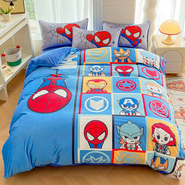 91家纺网 家纺一手货源 找家纺 ds生活馆 2026新款大版卡通水晶绒牛奶绒单被套 英雄联盟