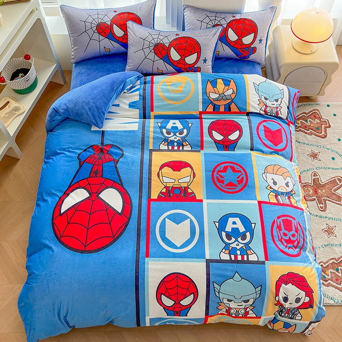 91家纺网 家纺一手货源 找家纺 ds生活馆 2026新款大版卡通水晶绒牛奶绒单被套 英雄联盟